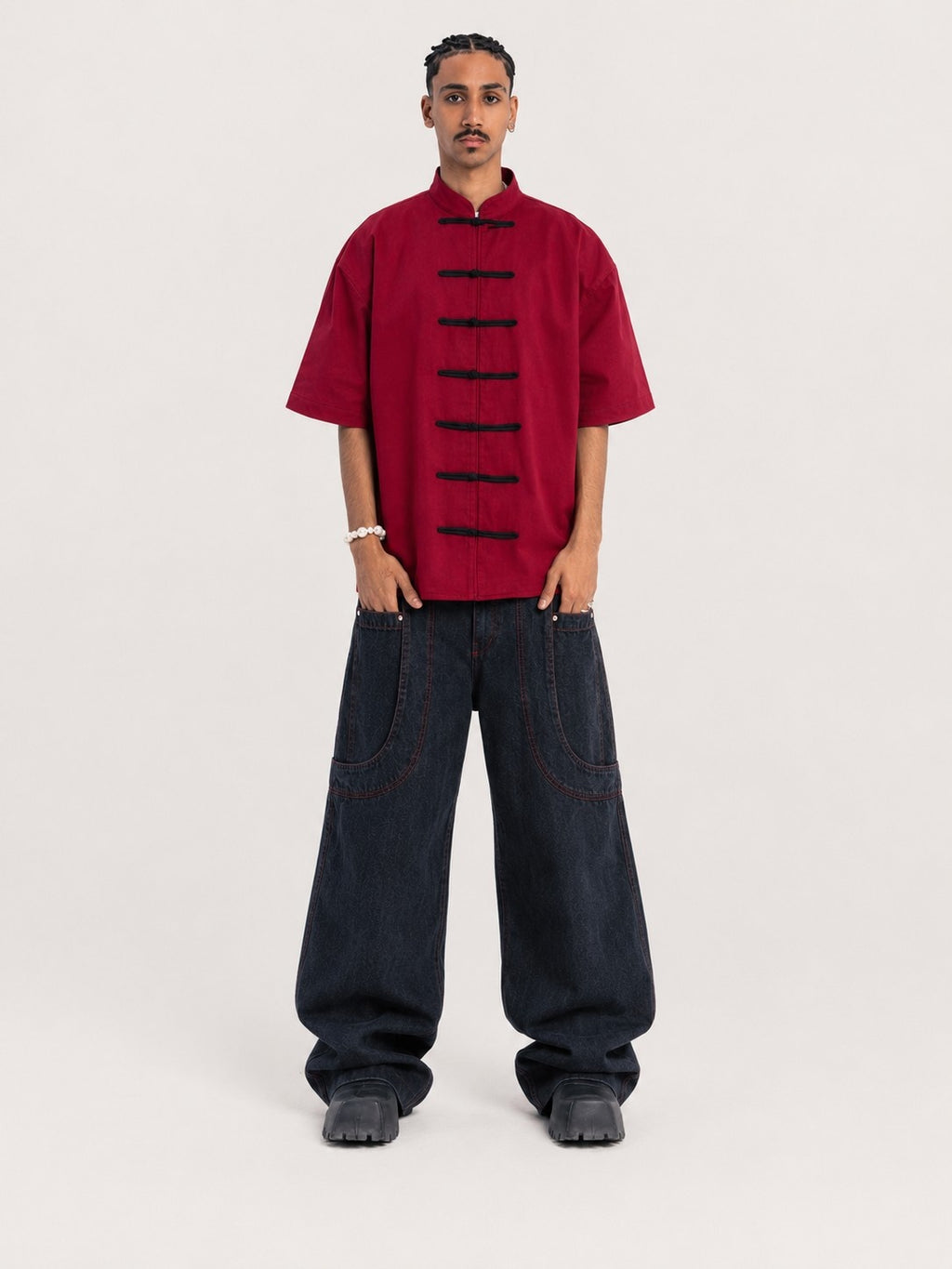 Black fade Roomy Rave Pants