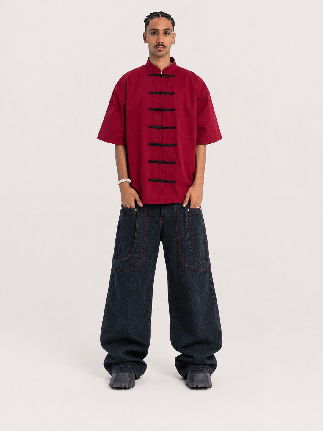 Black fade Roomy Rave Pants