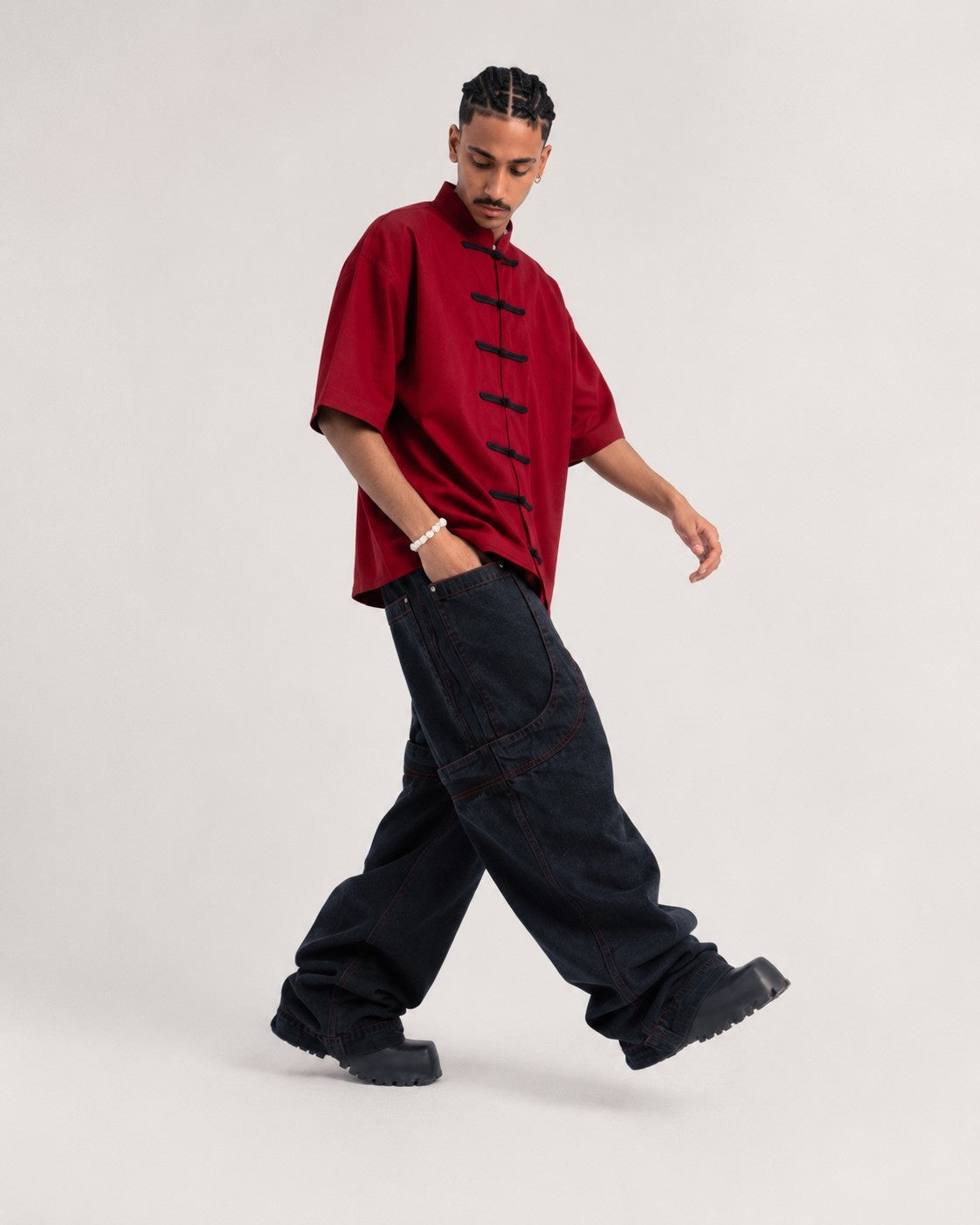 Black fade Roomy Rave Pants