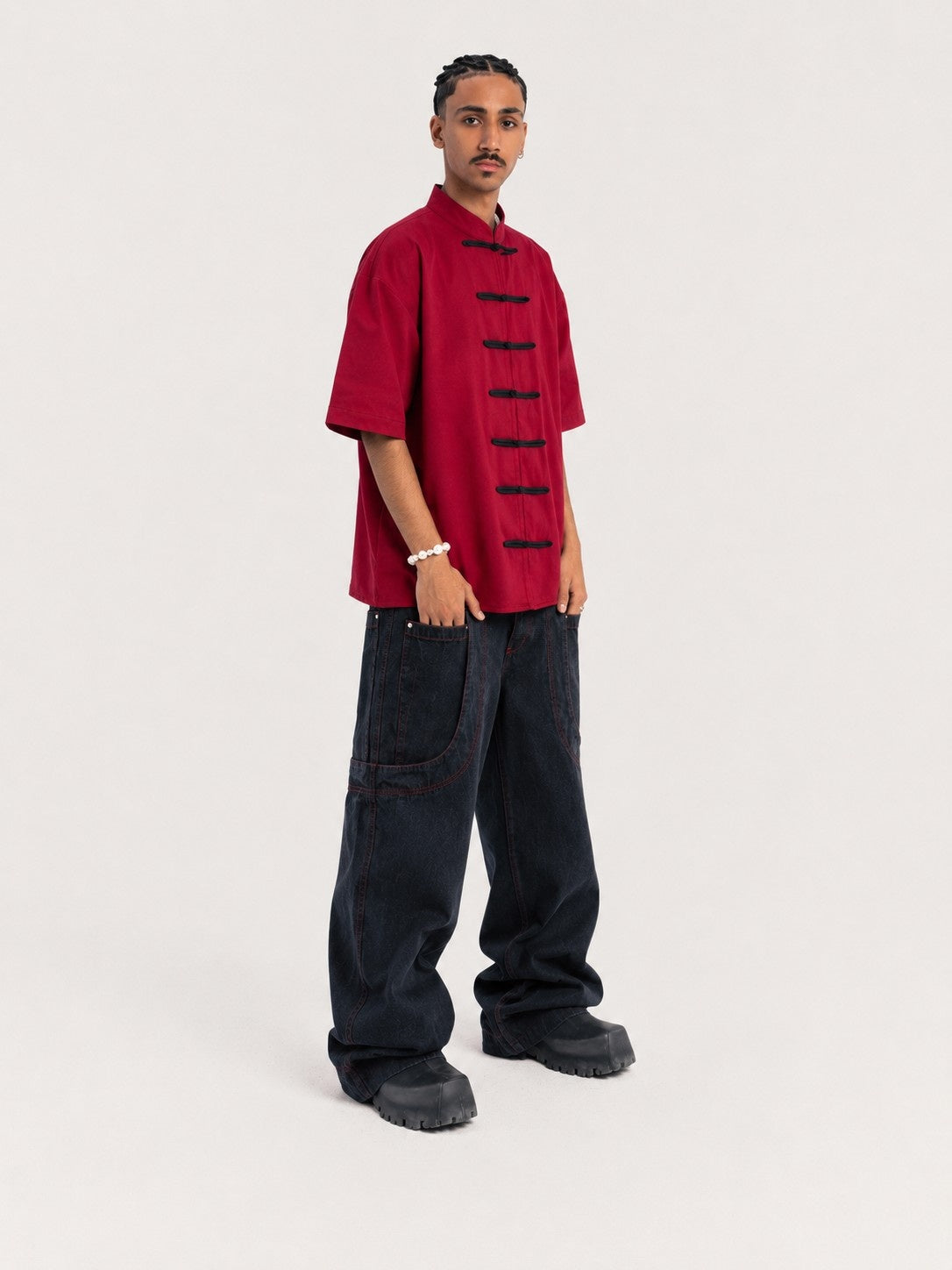 Black fade Roomy Rave Pants