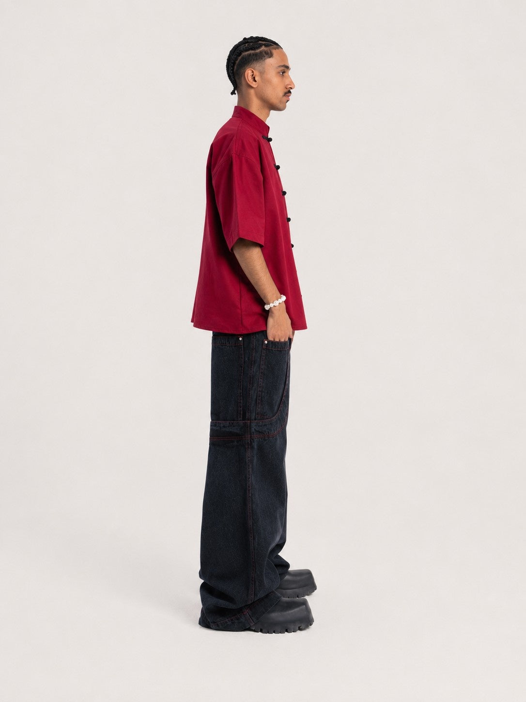 Black fade Roomy Rave Pants