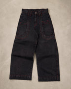Black fade Roomy Rave Pants